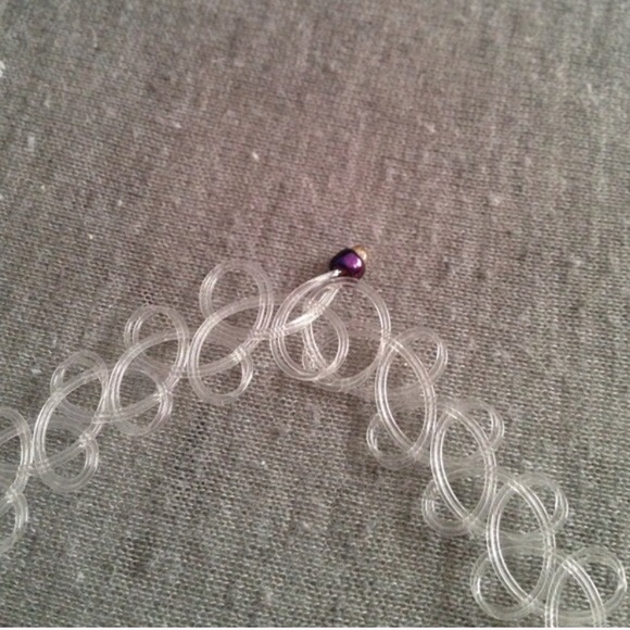 Clear yin yang tattoo choker - Picture 4 of 5